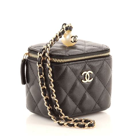 chanel classic vanity with chain|chanel vanity case bag small.